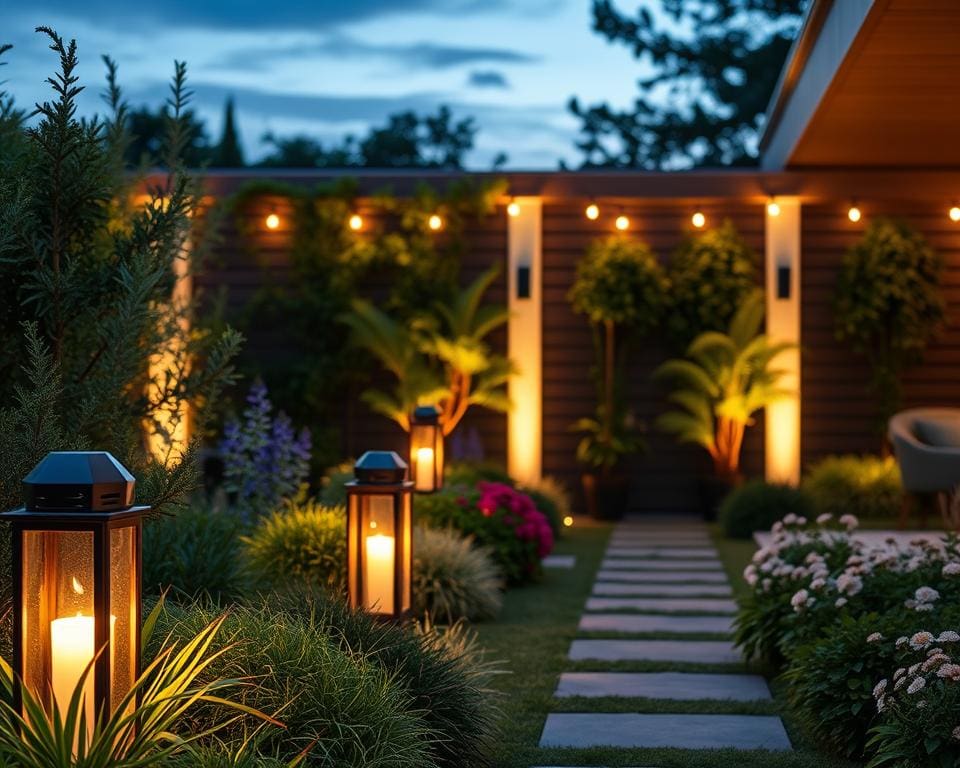 Moderne buitenverlichting voor een sfeervolle tuin