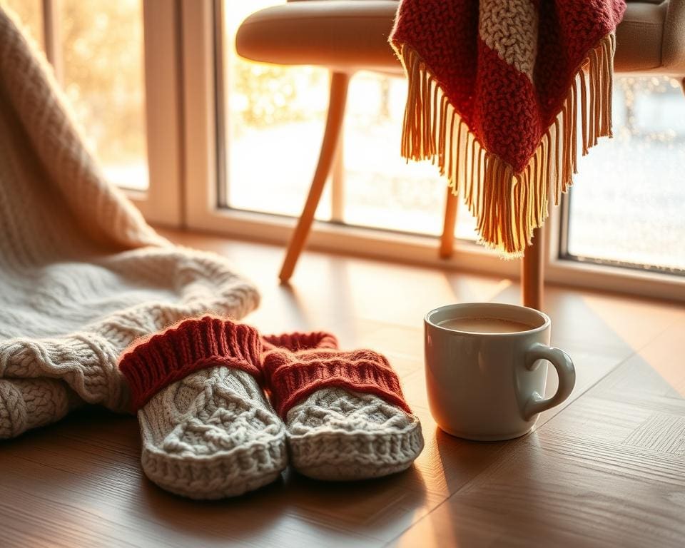 Warme sloffen voor koude winterochtenden