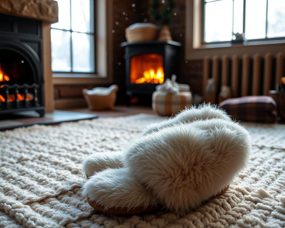 Warme sloffen voor koude winterochtenden